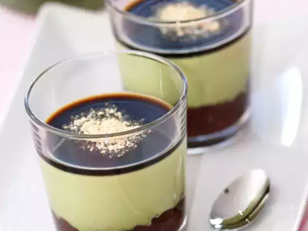 Rezept Matcha creme with yude azuki