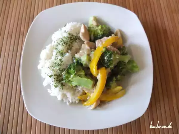 Rezept Puten – gemüse – pfanne