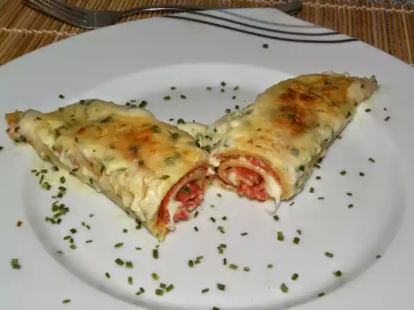 Rezept Crêpes salame e mozzarella
