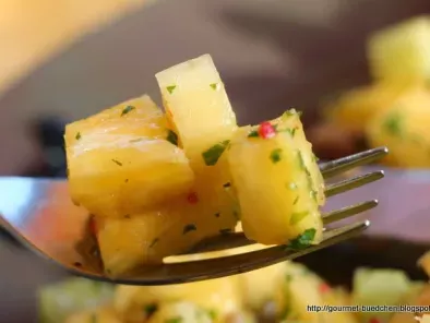 Rezept Keulchen in der sonne und ananas auf dem teller…