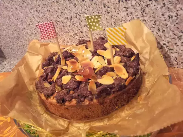 Rezept Mandel-apfelkuchen mit kakaostreuseln