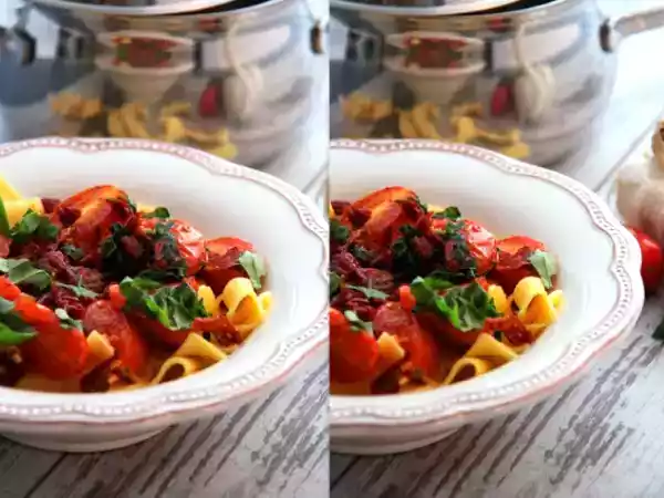 Rezept Bombige pasta mit allerlei vampirschreck und ein