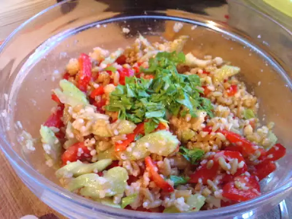 Rezept Süßsaurer grünkernsalat