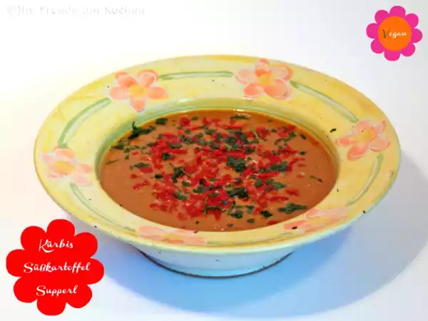 Rezept Kürbis süßkartoffel suppe #vegan