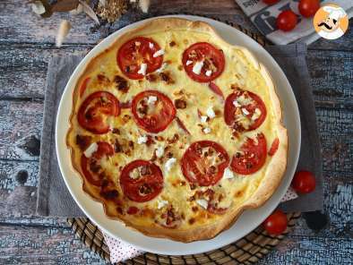 Rezept Vegetarische feta-tomaten-quiche, perfekt für ein picknick!