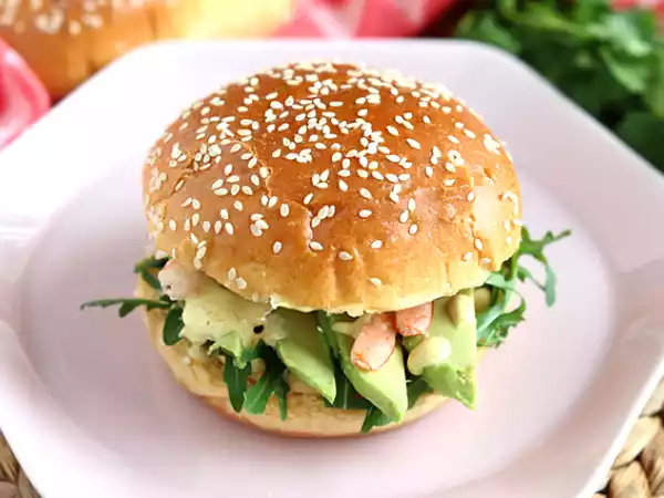 Rezept Sandwich mit garnelen, avocado und koriander