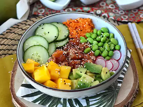 Rezept Lachs-poke-bowl