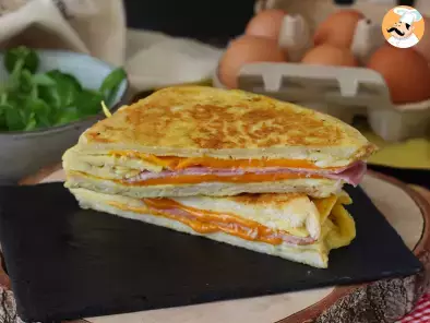 Rezept Express-omelett-sandwich – french-toast-omelett-sandwich – eier-sandwich-hack