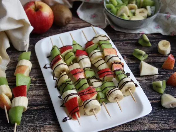 Rezept Schoko-fruchtspieße als besonders frischer dessertabschluss!