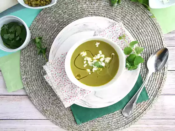 Rezept Schnelle kalte erbsensuppe