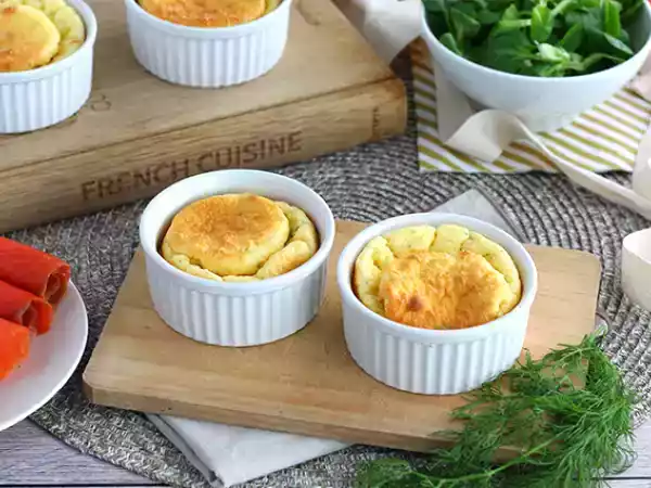 Rezept Soufflés mit geräuchertem lachs und frischkäse