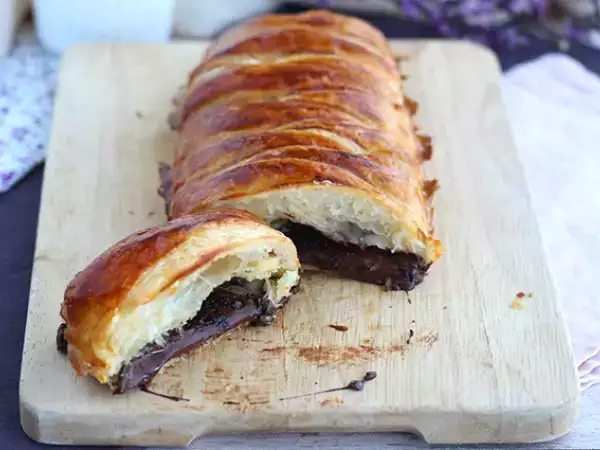 Rezept Geflochtener schokoladenblätterteig