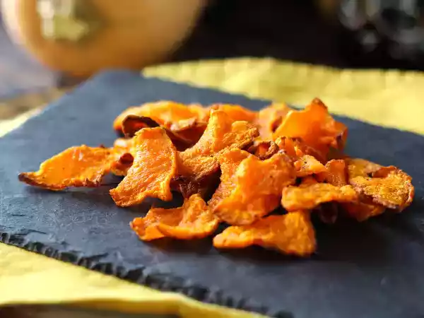 Rezept Kürbis-chips aus der fritteuse: leicht und lecker