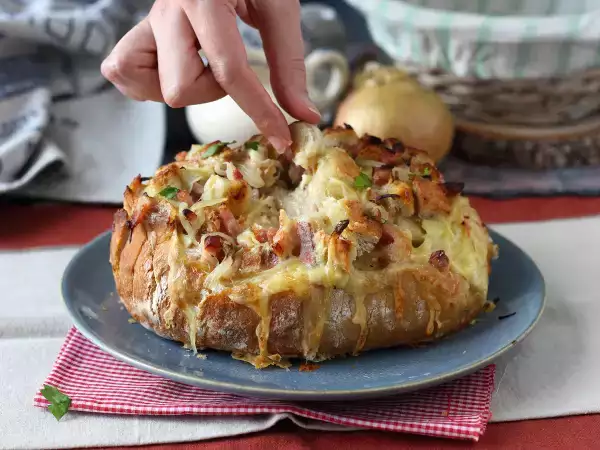 Rezept Gefülltes igelbrot nach tartiflette-art