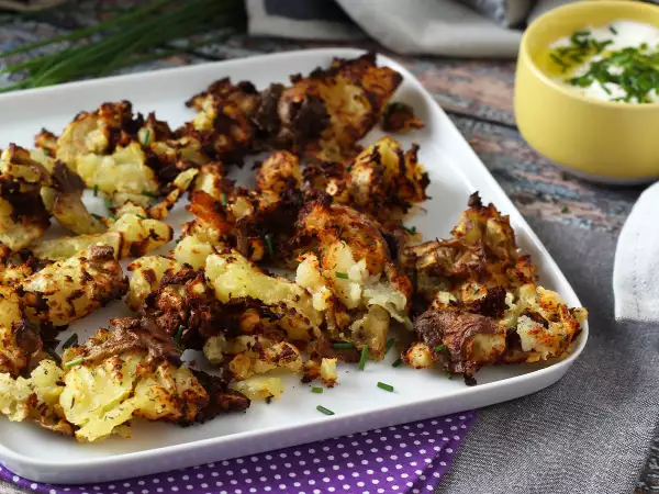Rezept Smashed potatoes mit air fryer, die ultraknusprige beilage!