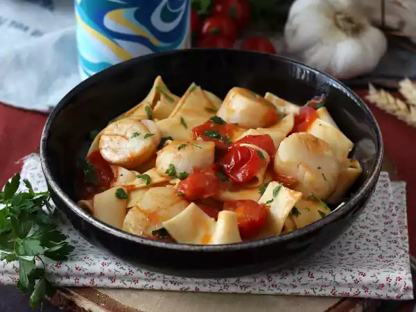 Rezept Pasta mit jakobsmuscheln, ein eleganter erster gang mit meeresfrüchten
