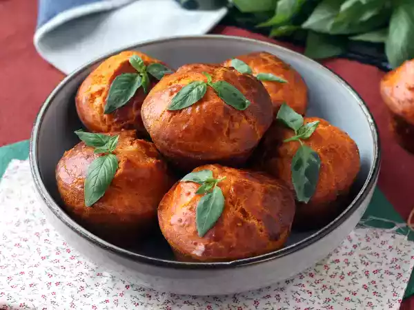 Rezept Tomatenmuffins mit zartschmelzendem mozzarella-herz