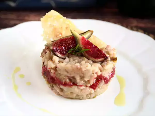 Rezept Risotto mit feigen, gorgonzola und schinken