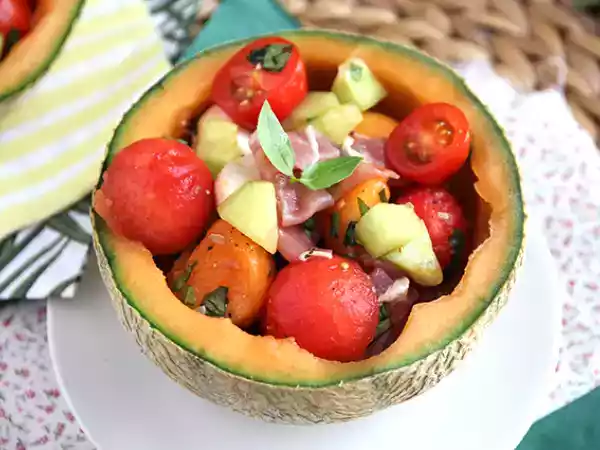 Rezept Melonensalat auf melone