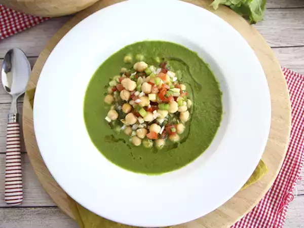 Rezept Salatsuppe und kichererbsensalat