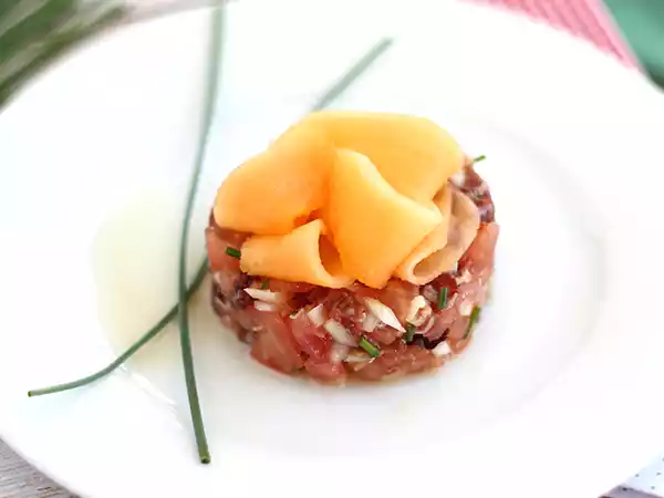 Rezept Tartar schinken melone tomate