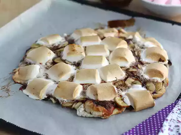 Rezept Süße pizza banane-schokolade