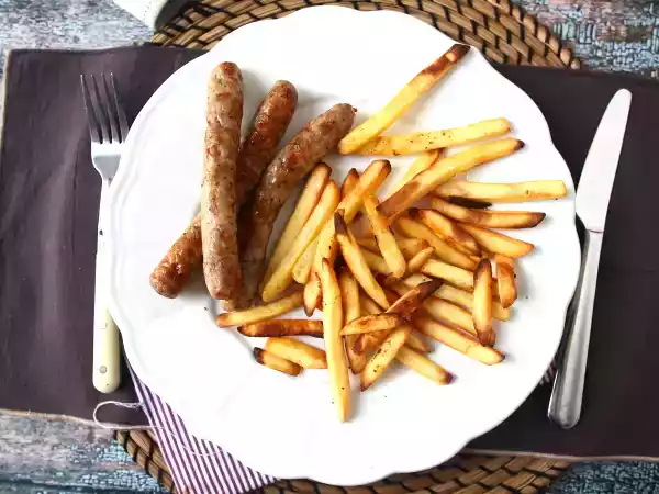 Rezept Wie werden würste im air fryer gegart?