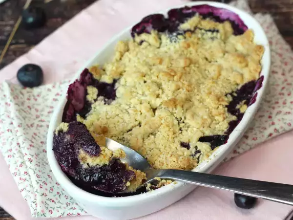 Rezept Heidelbeer-mandel-streusel: oben golden, innen saftig