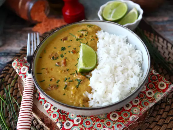 Rezept Curry mit roten linsen und kokosmilch: ein einfaches und cremiges rezept