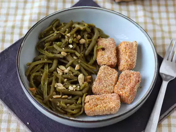 Rezept Knusprige tofu-nuggets und grüne bohnen nach thailändischer art aus der heißluftfritteuse