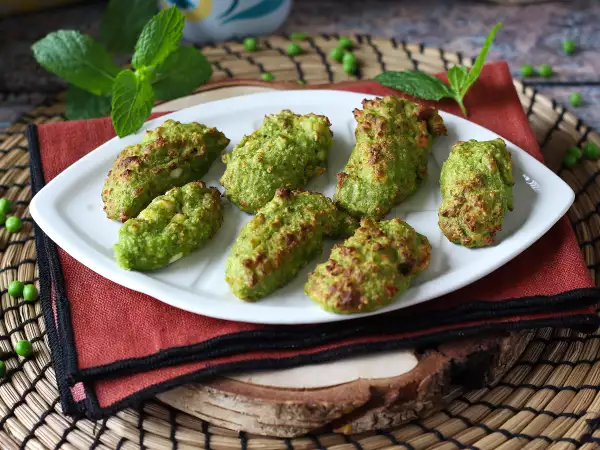 Rezept Erbsen-feta-bällchen aus dem airfryer : schnell und vegetarisch