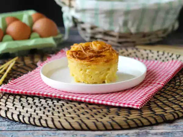 Rezept Spaghetti-frittata aus dem airfryer : einfach und knusprig