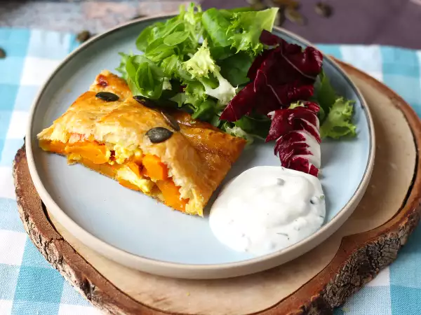 Rezept Kürbisstrudel mit Feta : einfaches Rezept mit Hokkaido