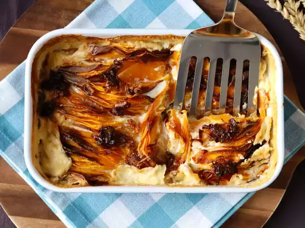 Rezept Butternut-Gratin aus dem Airfryer : cremig und einfach