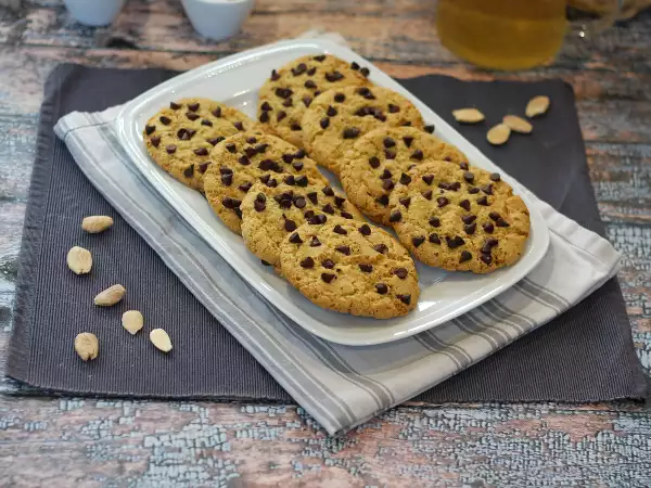 Rezept Vegane Cookies mit Mandeln und Schokolade : einfach und schnell