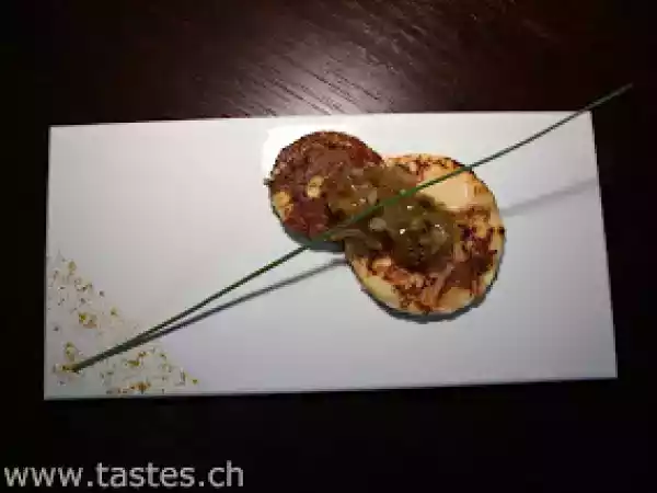 Rezept Kartoffelblini mit gurken - kiwichutney und curry