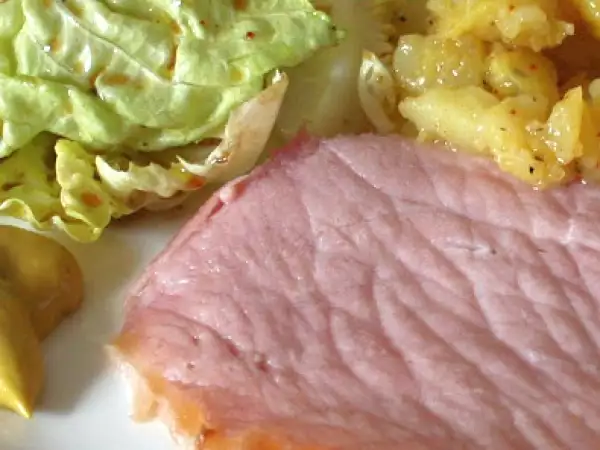 Rezept Kassler mit kartoffel- und kopfsalat