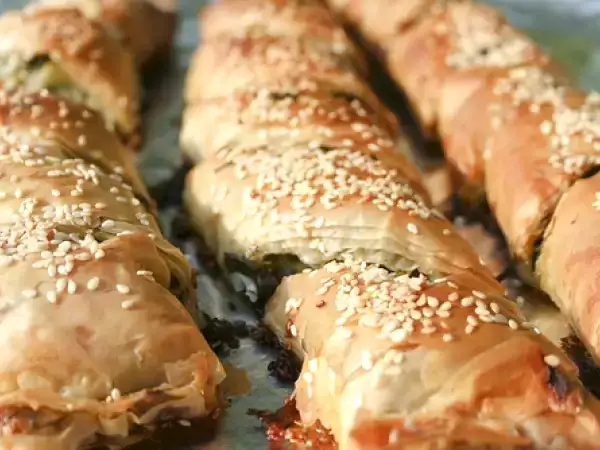 Rezept Frühlinszwiebeln in filo-teig