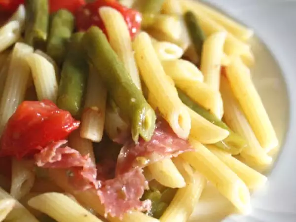 Rezept Pennette mit bohnen und fenchelsalami