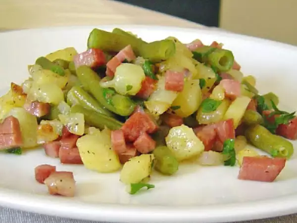 Rezept Lauwarmer mortadella-salat