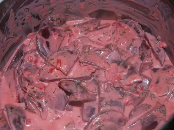 Rezept Cremige rote bete mit dill und meerrettich