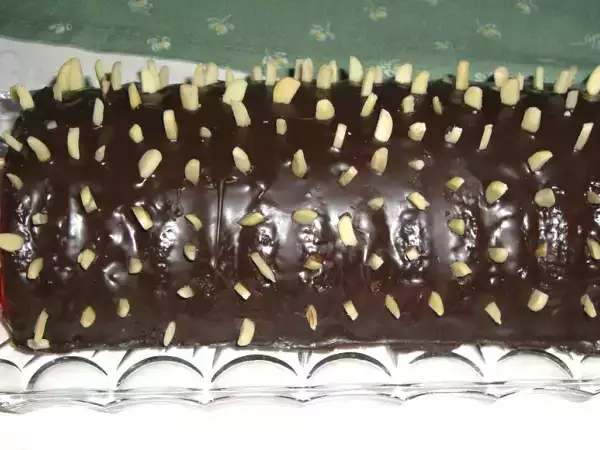 Rezept Rehrücken mit mandelstiften (igelkuchen)