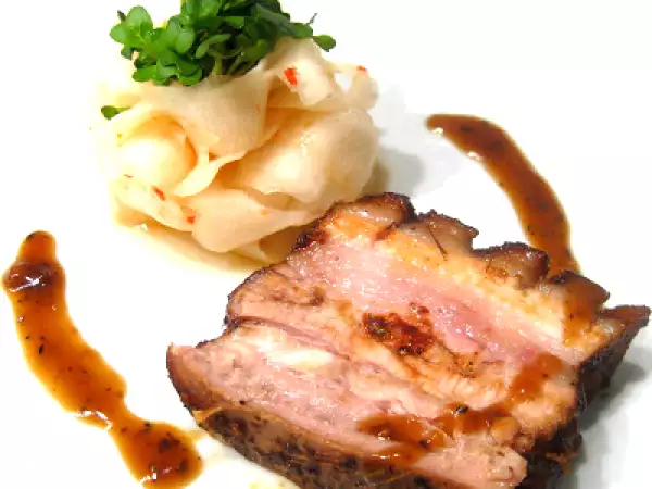 Rezept Alles is(s)t gut! emily teil ii - lackierter schweinebauch mit weißen rüben