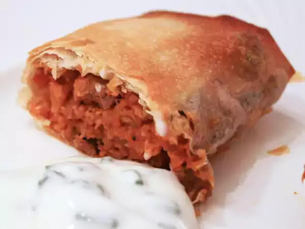 Rezept Brickröllchen mit lamm und auberginen