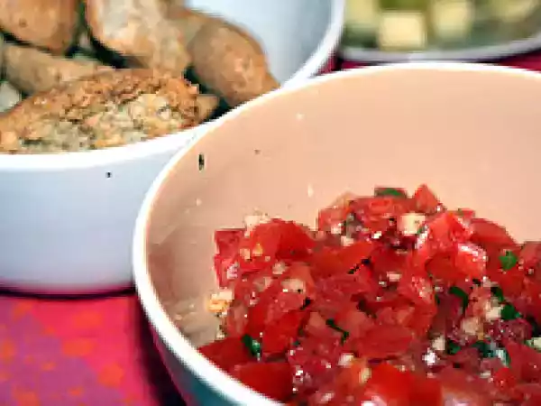 Rezept Bruschetta (knoblauchbrot mit basilikumtomaten)