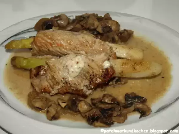 Rezept Hühnerfilet mit spargel und frischkäse