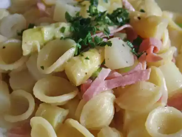 Rezept Dinner for one xiv - orecchiette mit spargel und schinken