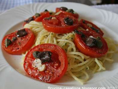 Rezept Pasta mit im ofen gegarten tomaten