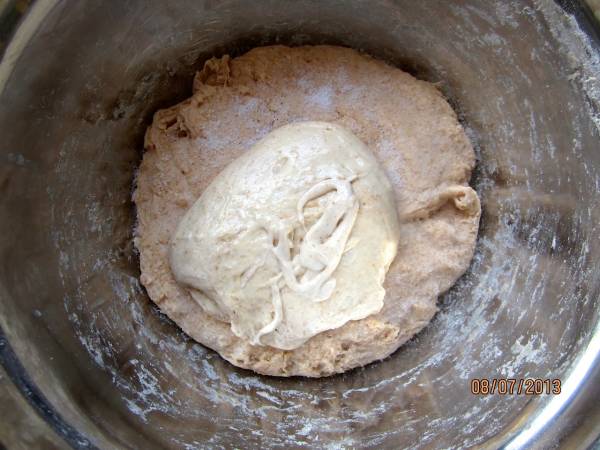 KNEIFEN STATT KNETEN - EINKORN-HASELNUSS-BROT À LA FORKISH - Zubereitung Schritt 3