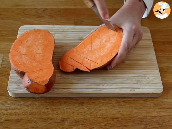 Gebackene Süßkartoffeln - Zubereitung Schritt 1